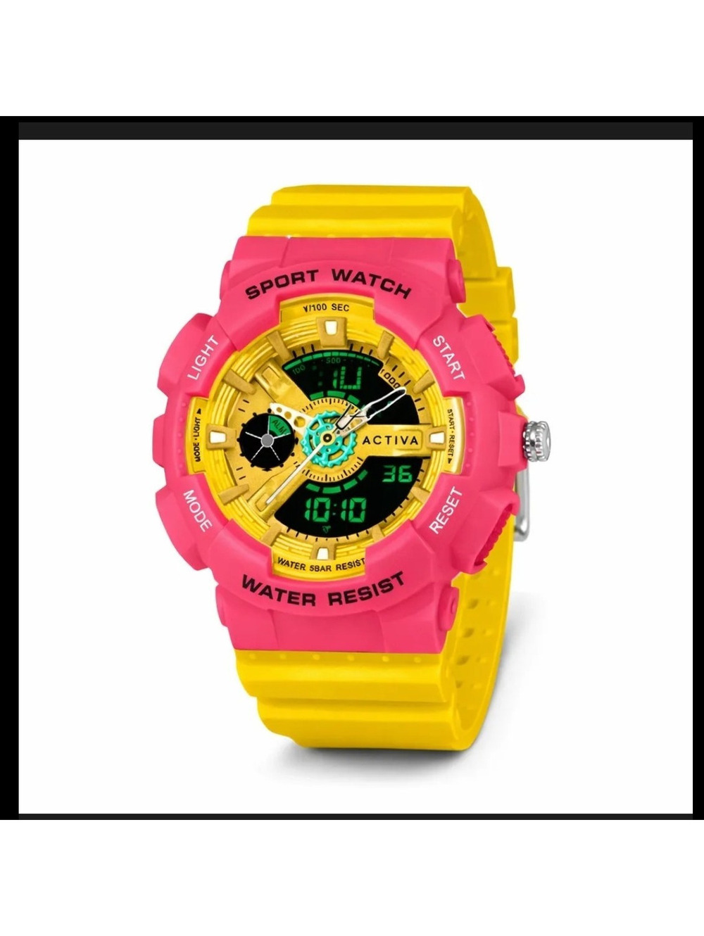 299 activa pixel pink lemonade 50mm unisex watch